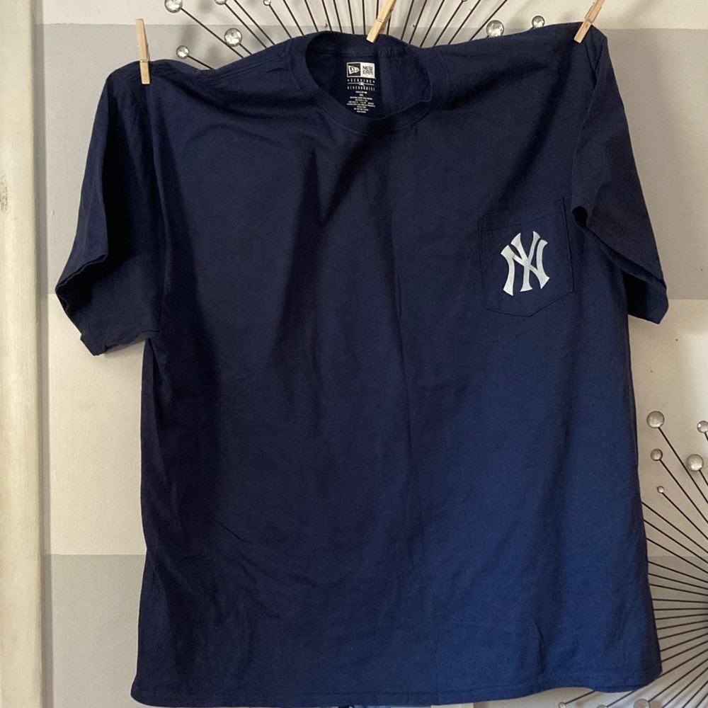 Classic Navy Blue Men's Tee with Logo